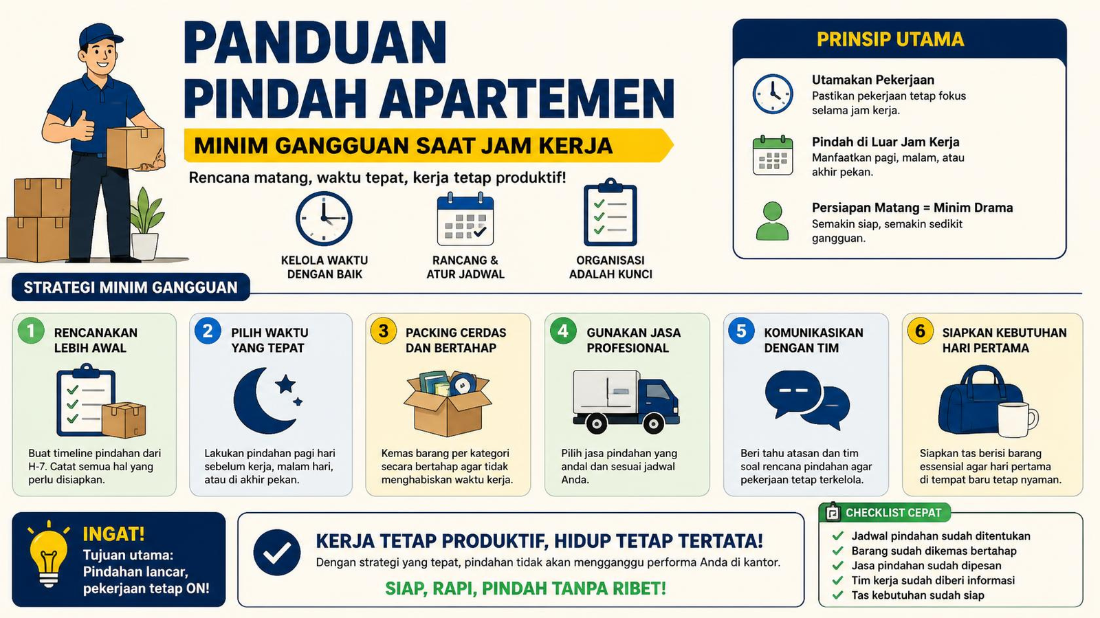 Pindahan Apartemen untuk Pekerja Tips Pindah Tanpa Mengganggu Jadwal Kerja