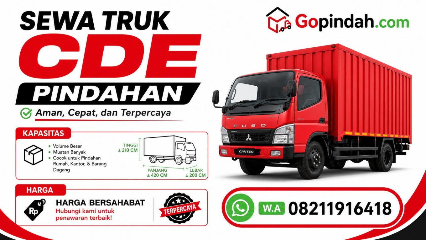 Sewa Truk CDE Pindahan Kapasitas dan Harga